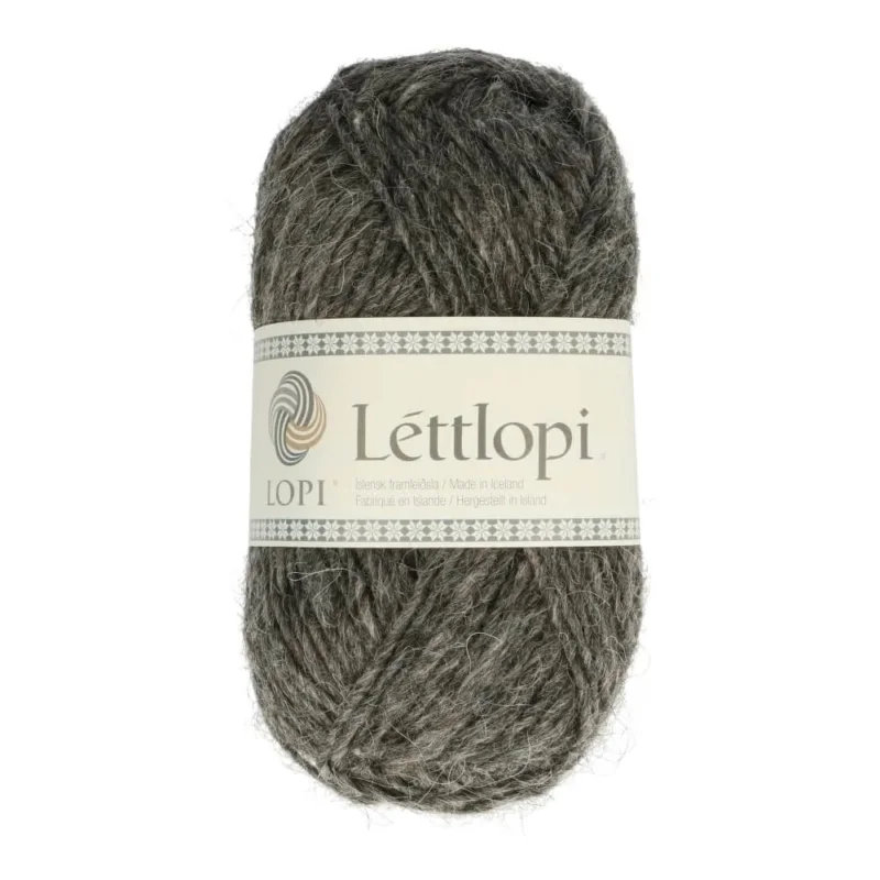 Populärt val Lettlopi Ullgarn Mörkgrå DarkGrey 50g 0058