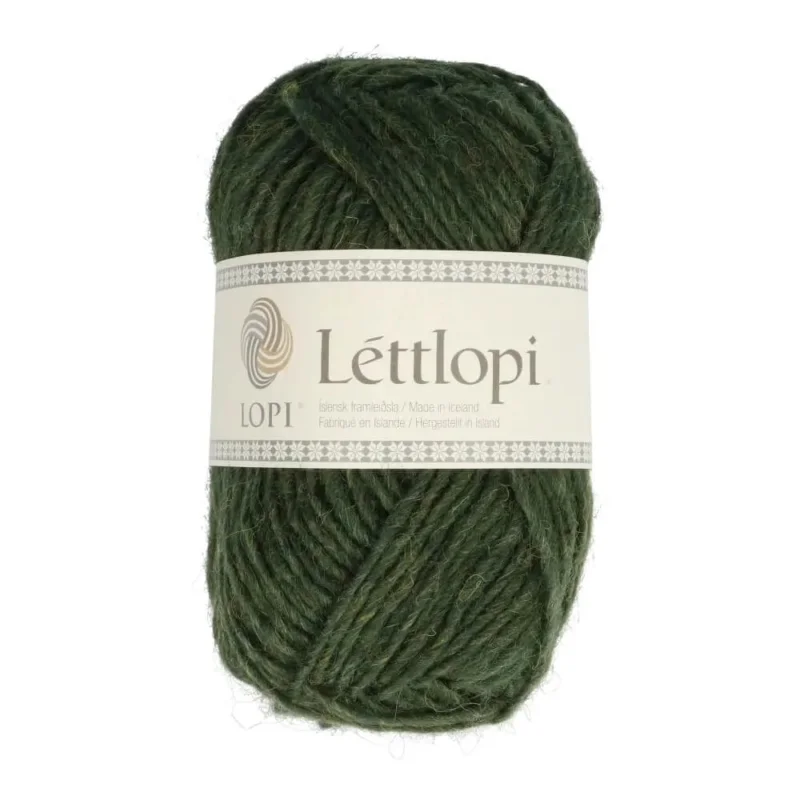 Lettlopi Ullgarn Mörkgrön Pine green 50 g 1407 Säker betalning