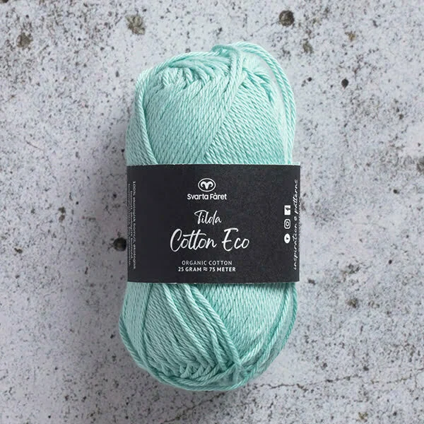 Fri frakt Tilda Cotton Eco 25 g Ljusmint Nr 281 – Storpack 10 st