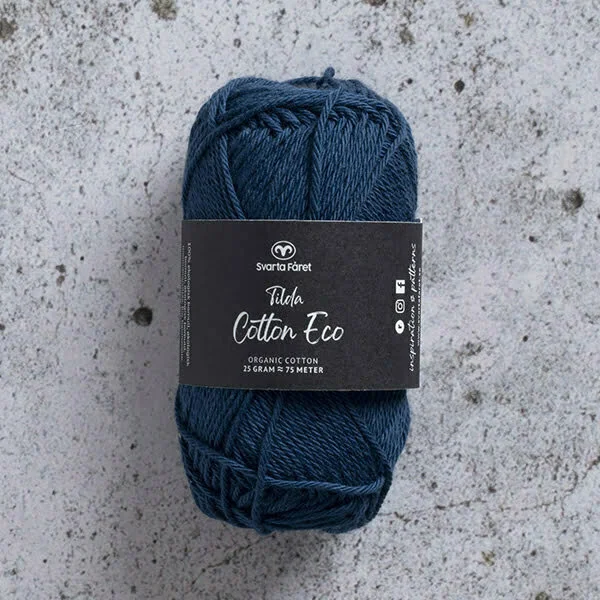 Extra rabatt Tilda Cotton Eco 25 g Marinblå Nr 267 – Storpack 10 st