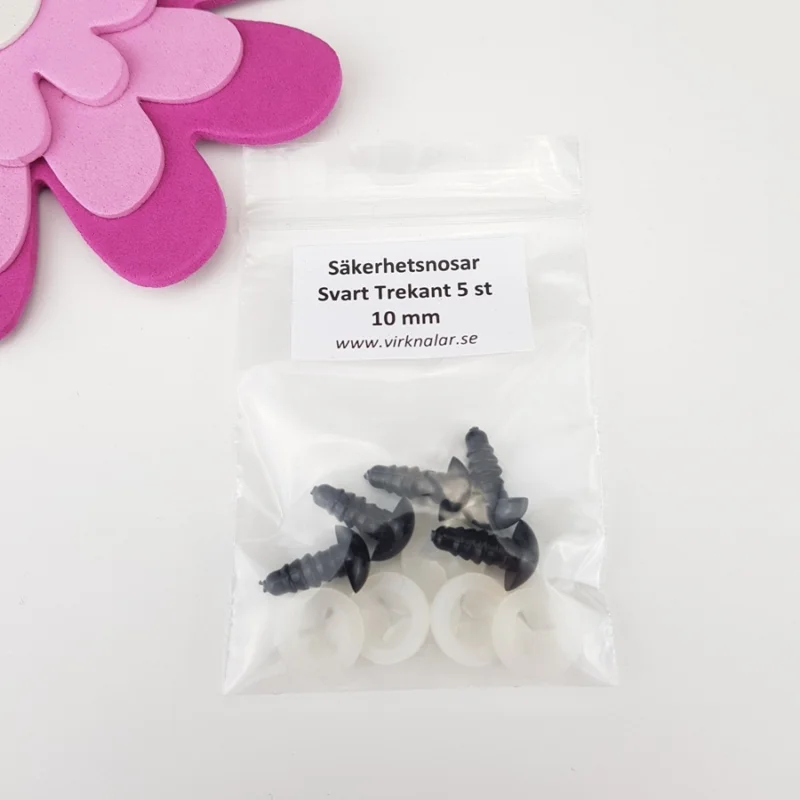 Sänkt pris SäkerhetsnosarSvart Trekant10 mm5 st