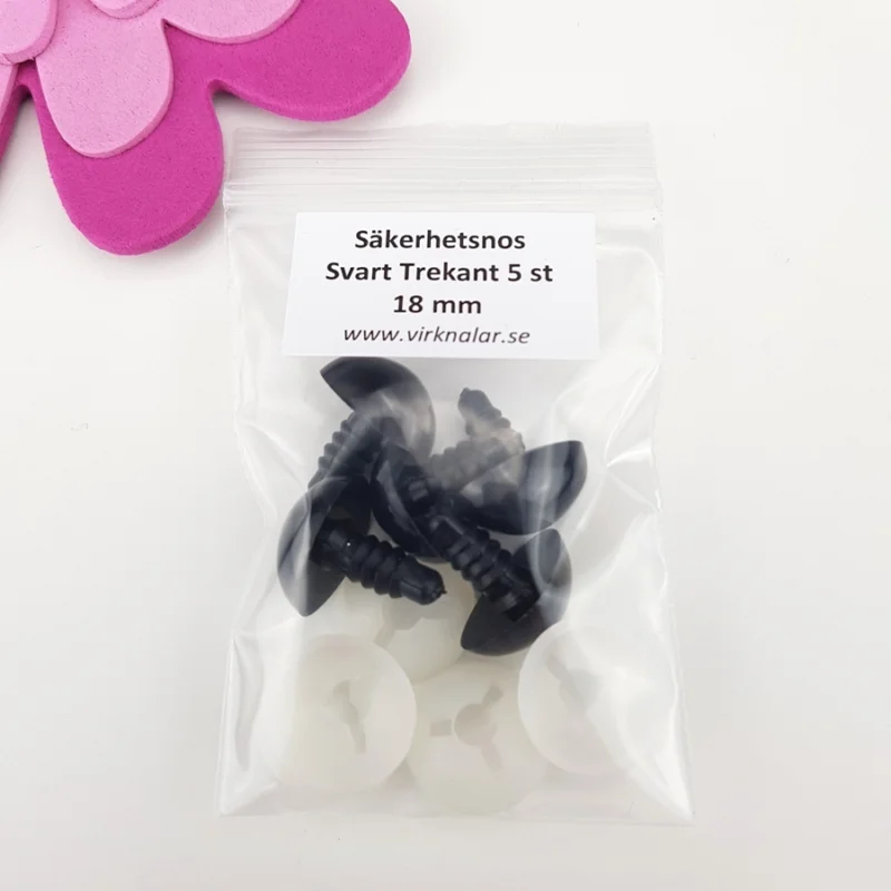 Endast denna vecka Säkerhetsnosar Svart Trekant18 mm 5 st