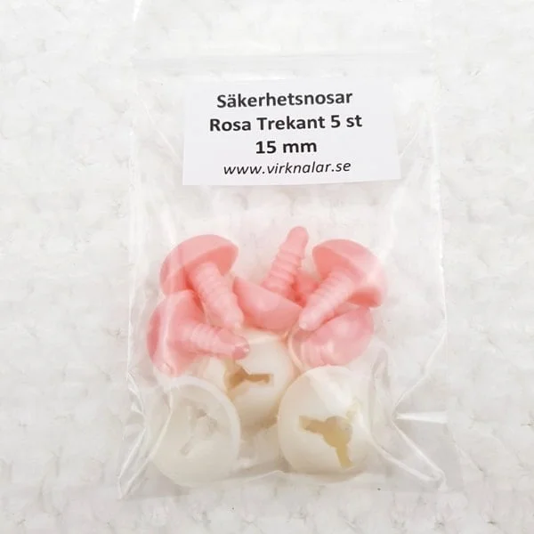 Säker betalning SäkerhetsnosarRosa Trekant15 mm 5 st