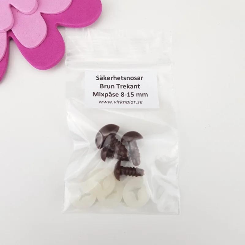 Kampanj SäkerhetsnosarBrun Trekant 8 – 15 mm Mixpåse 4 st
