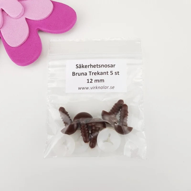 Populärt val SäkerhetsnosarBrun Trekant10 mm 5 st