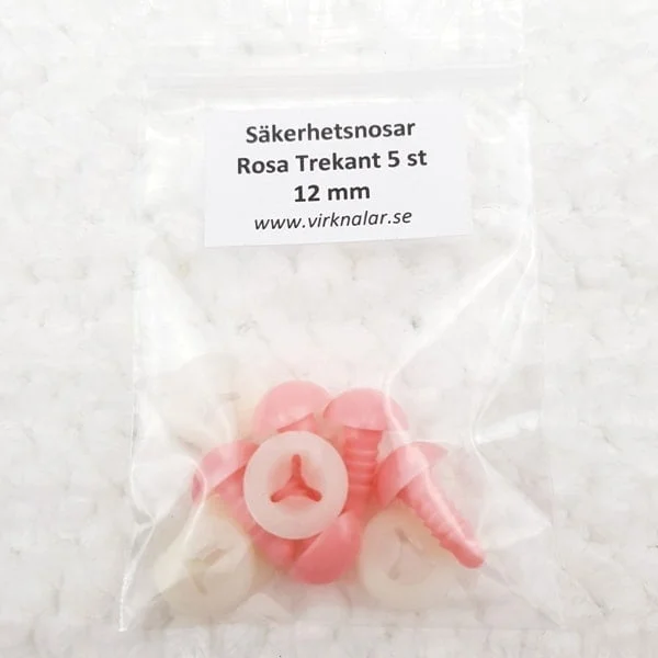 SäkerhetsnosarRosa Trekant12 mm 5 st Premium