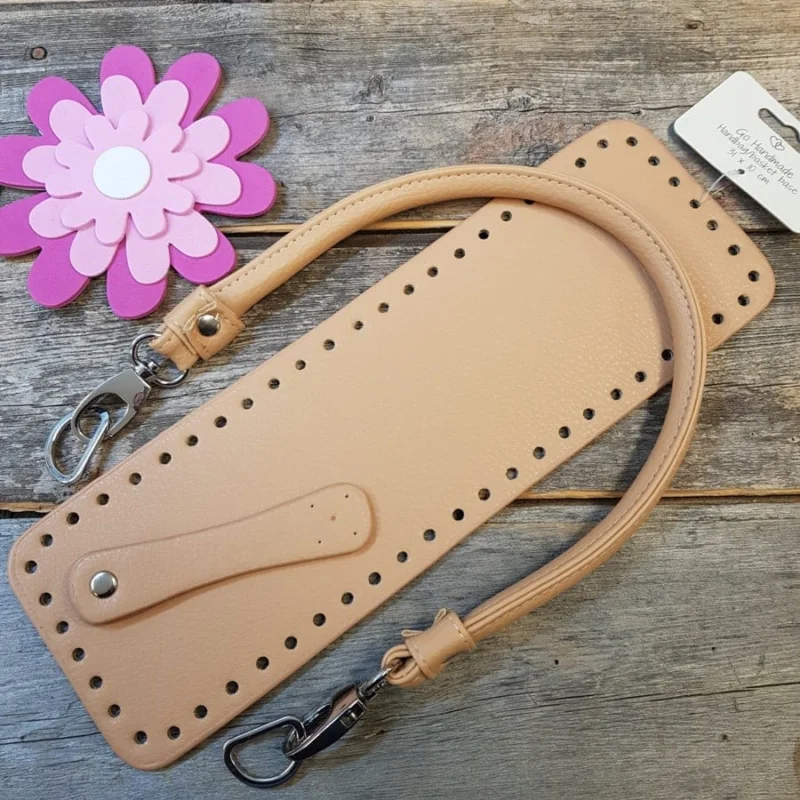 Säker betalning Materialkit Startkit Virka Väska Beige Apricot Silver