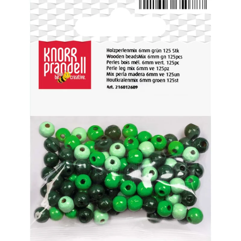 Köp nu Träpärlor 6 mm Knorr PrandellGrönmix