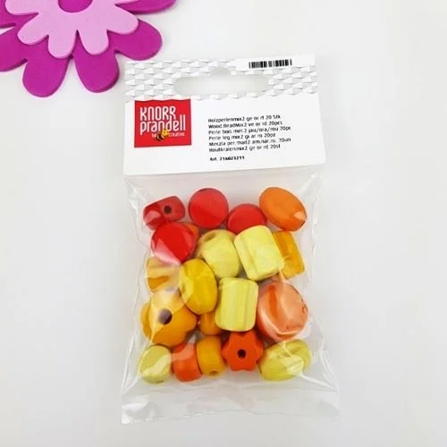 Trygg betalning Träpärlor Knorr Prandell Formmix Nr 1 Orangemix