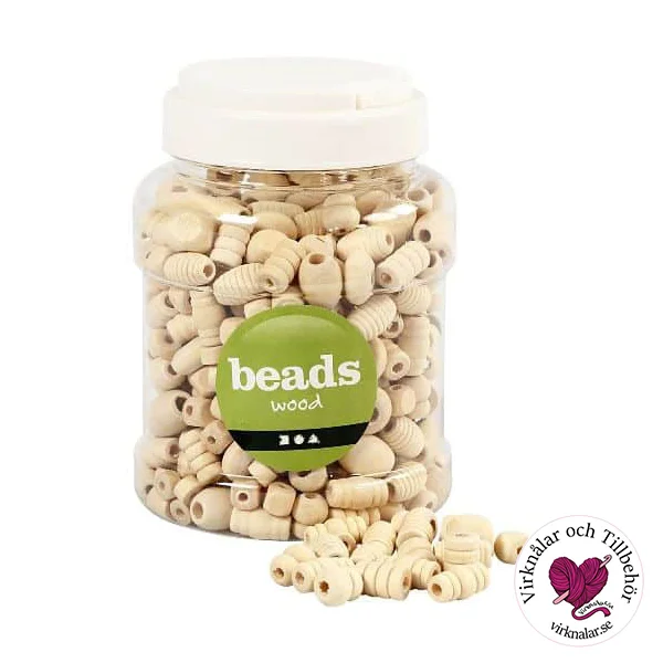 Träpärlor Pärlhink Naturella Formmix 400 ml No4 Erbjudandepris