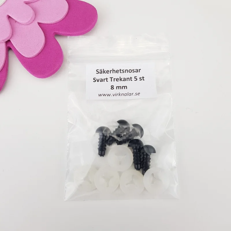 Premium SäkerhetsnosarSvart Trekant 8 mm 5 st