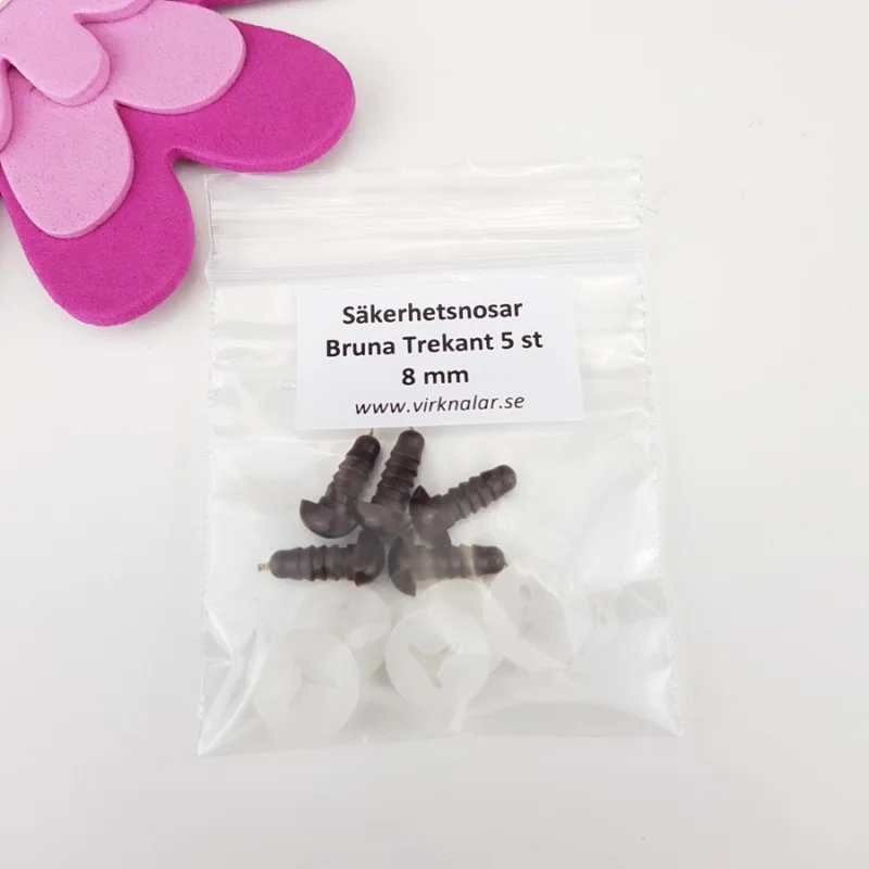 Rabatter SäkerhetsnosarBrun Trekant8 mm 5 st