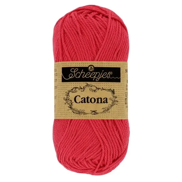 Catona garn Scheepjes Candy Apple 50 g nr 516 Snabb frakt