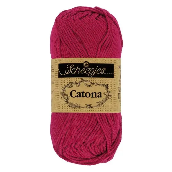 Lågt pris Catona garn Scheepjes ScarletFin julröd 50 g 192