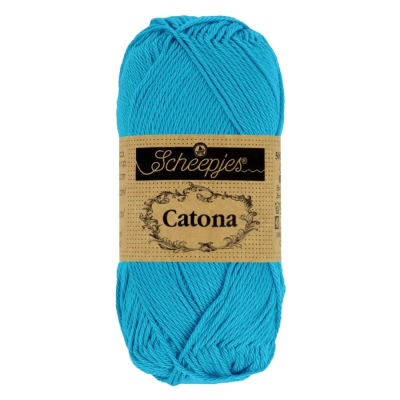 Fri frakt Catona garn Scheepjes Vivid Blue 50 g nr 146