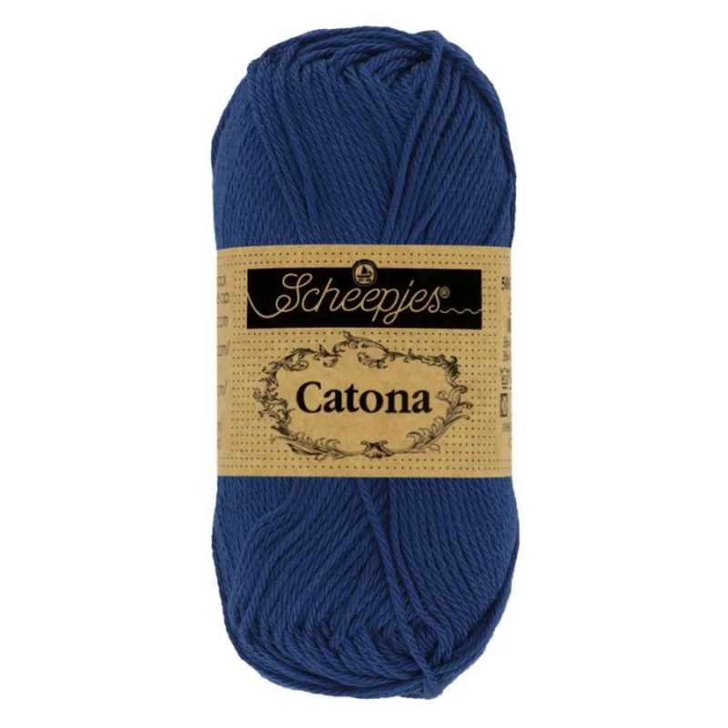 Catona garn Scheepjes Midnight Blue 50 g 527 Nedsatt pris