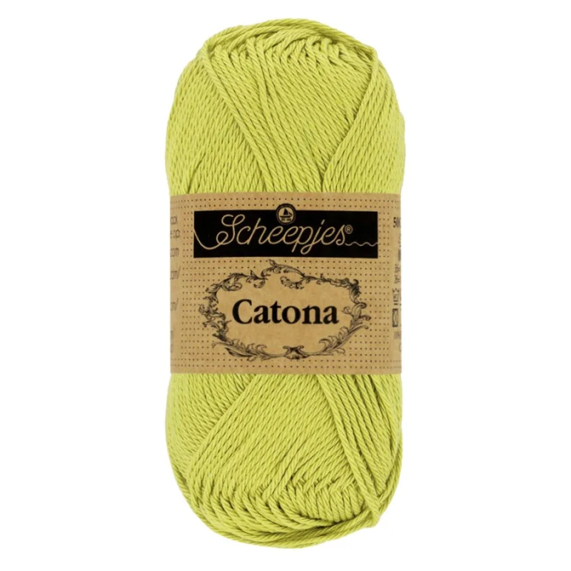 Extra rabatt Catona garn Scheepjes Lime 50 g nr 512