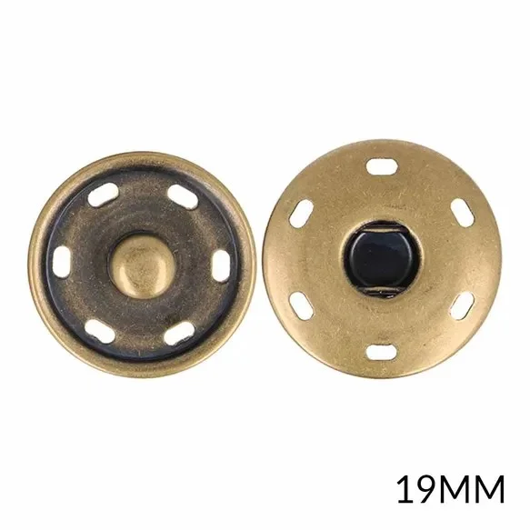 Tryckknappar Antikbrons 19 mm Storpack 6 st Outlet