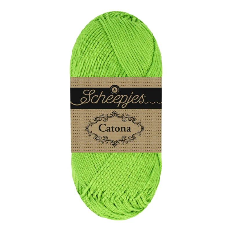 I lager Catona garn Scheepjes Celery grön 50 g nr 116