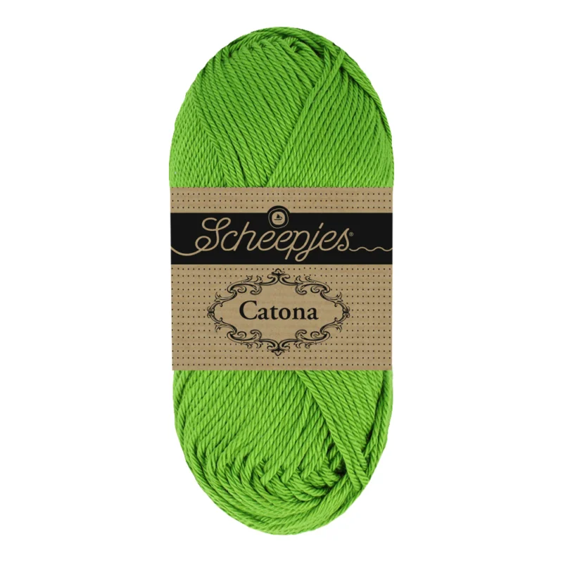 Rabatter Catona garn Scheepjes Basil Grön 50 g nr 117