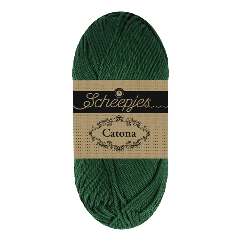 Fri frakt Catona garn Scheepjes Ivy Mörkgrön 50 g nr 095
