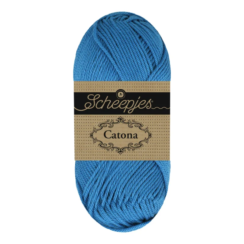 Catona garn Scheepjes Cobalt Blå 50 g nr 087 Sänkt pris