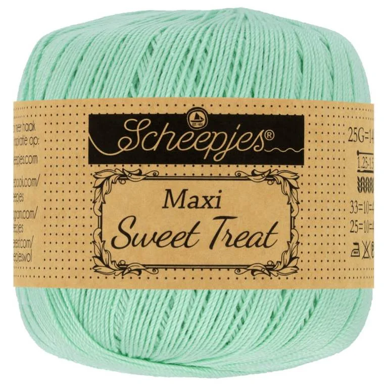 Populär Virkgarn Maxi Sweet Treat 25 g Chrystalline Mint 385