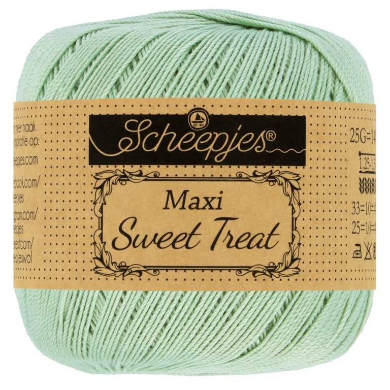 Sänkt pris Virkgarn Maxi Sweet Treat 25 g Silver Green 402