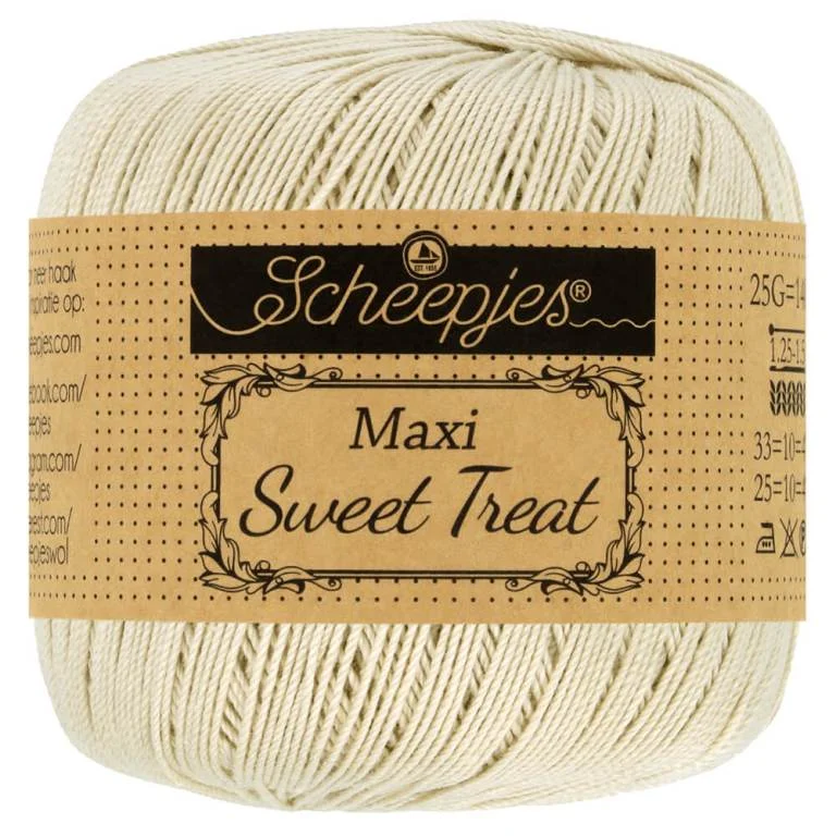 Virkgarn Maxi Sweet Treat 25 g Linen 505 Fri frakt