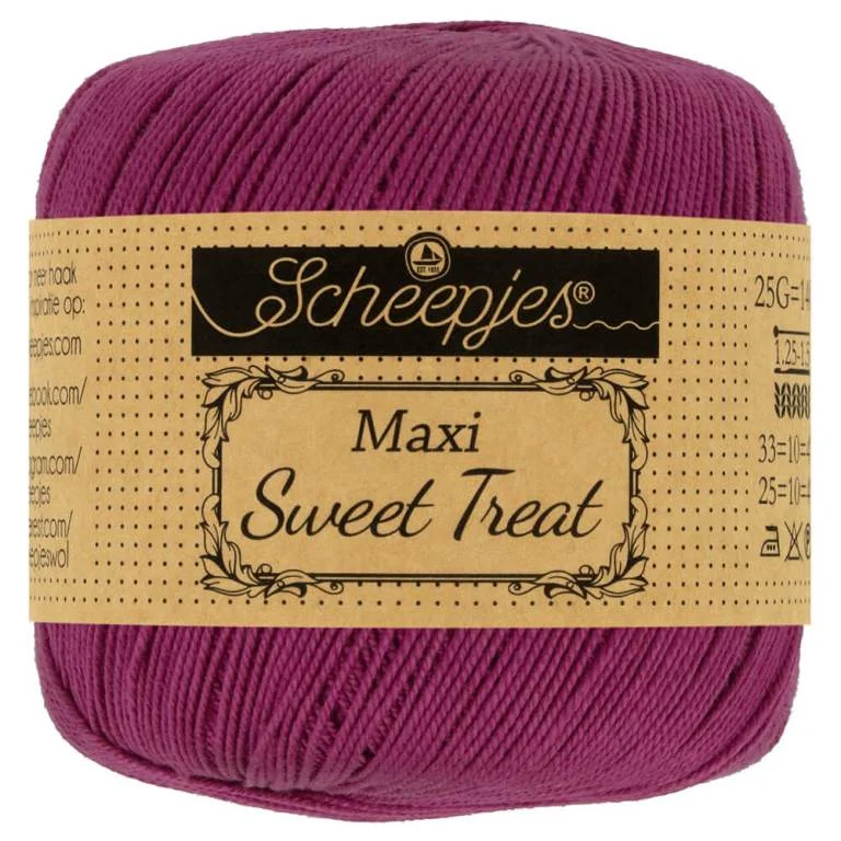 Endast denna vecka Virkgarn Maxi Sweet Treat25 gTyrian Purple 128
