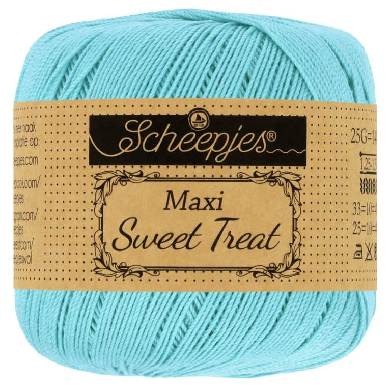 Snabb frakt Virkgarn Maxi Sweet Treat 25 g Cyan 397