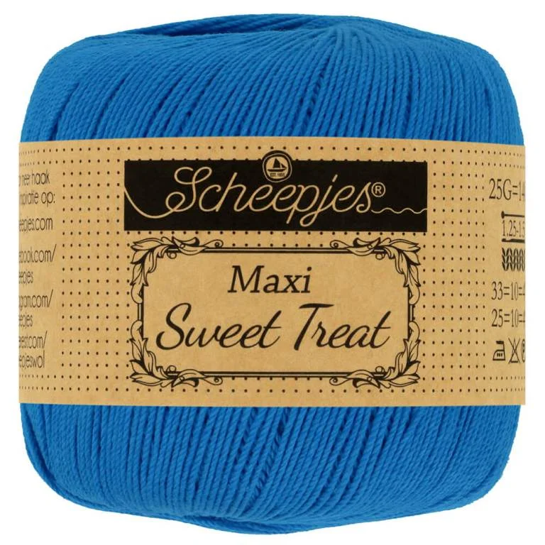 Virkgarn Maxi Sweet Treat 25 g Electric Blue 201 I lager
