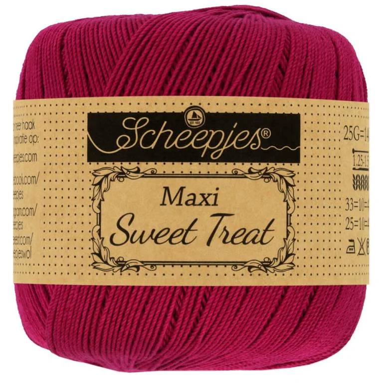 Utförsäljning Virkgarn Maxi Sweet Treat25 g Röd Ruby 517
