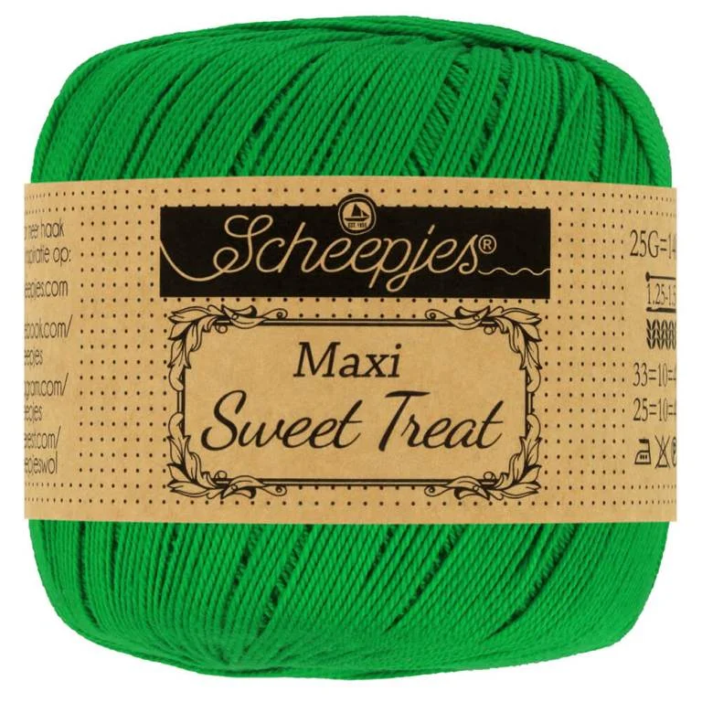 Premium Virkgarn Maxi Sweet Treat 25 g Grass Green 606
