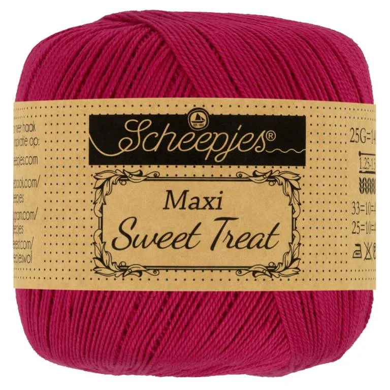 Virkgarn Maxi Sweet Treat25 g Röd Scarlet 192 Nedsatt pris