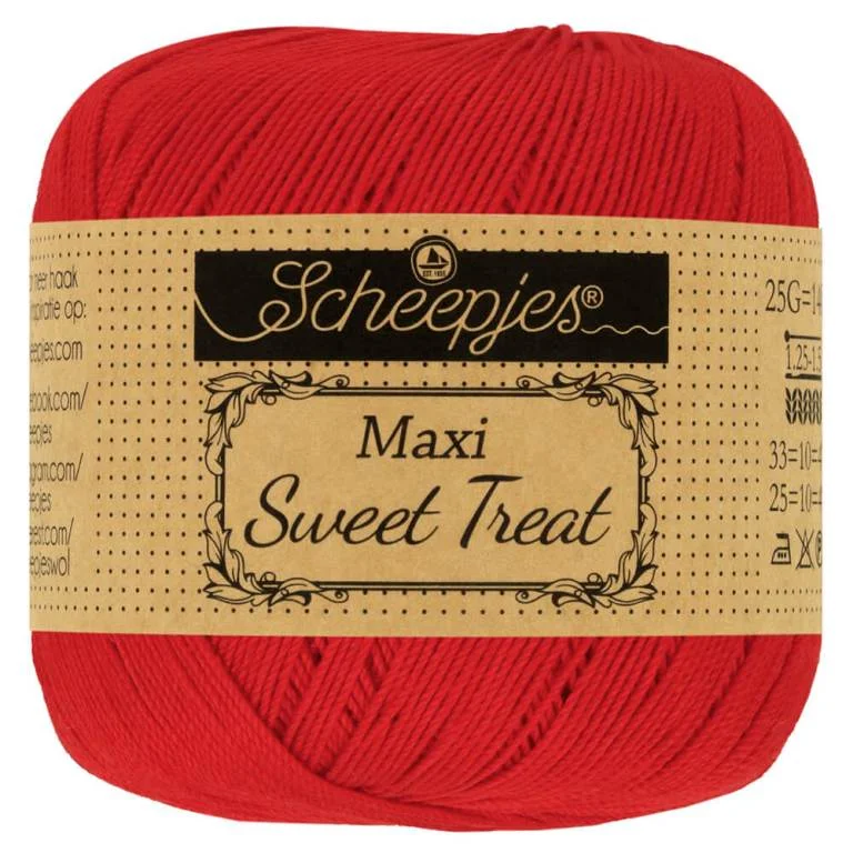 Köp nu Virkgarn Maxi Sweet Treat25 g Röd 722