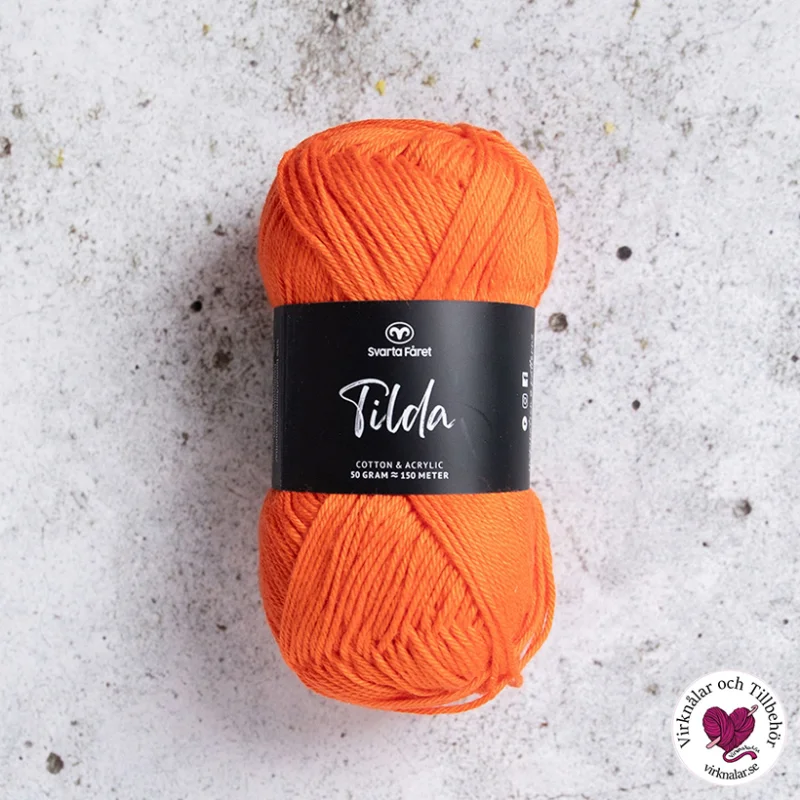 Bästa pris Tilda garn 50 g Svarta Fåret Cherry tomato Orange590