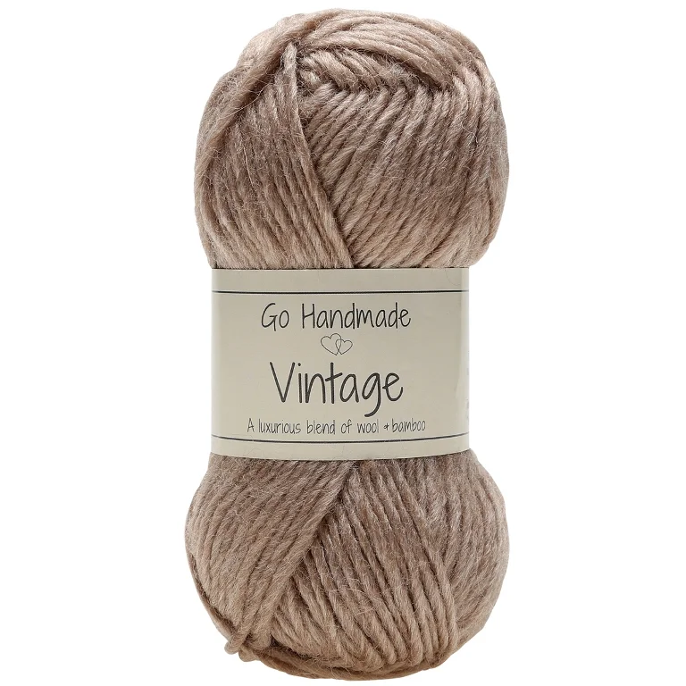 Vintage garn 25 g Brun 17334Go Handmade Reapris