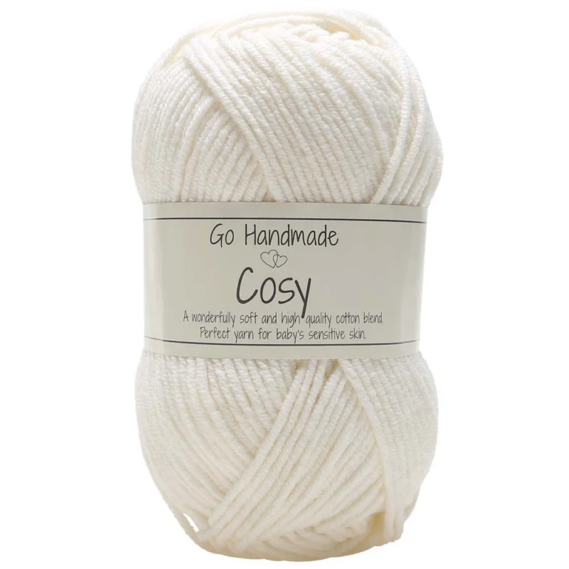 Handla nu Cosy garn 50 g Go HandmadeWhite 17461