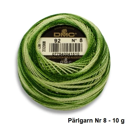 Virkgarn Dmc Cotton Perle Nr 8 Pärlgarn 10 g Mörkgrönmelerad 92 Beställ nu
