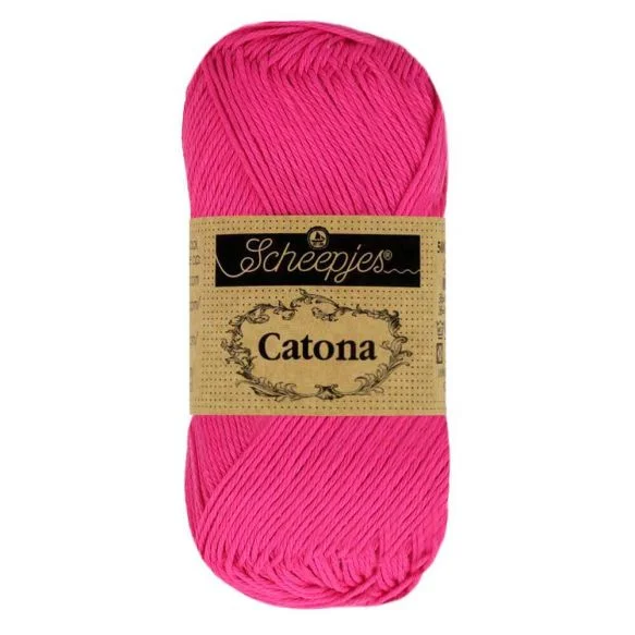 Sänkt pris Catona garn Scheepjes Neon Pink 50 g nr 604