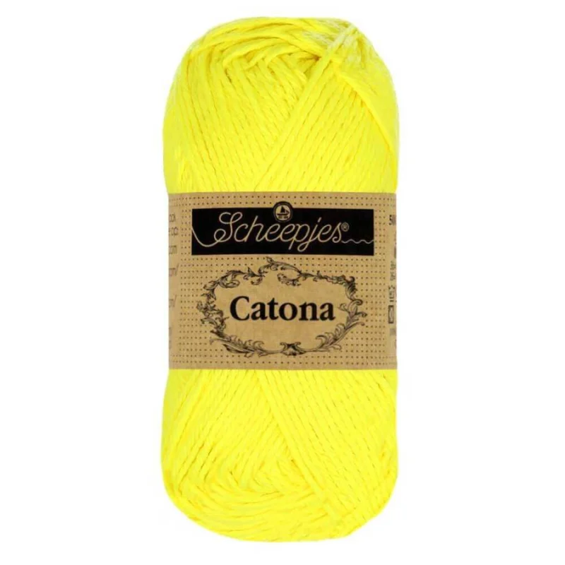 Catona garn Scheepjes Neon Yellow 50 g 601 Beställ nu