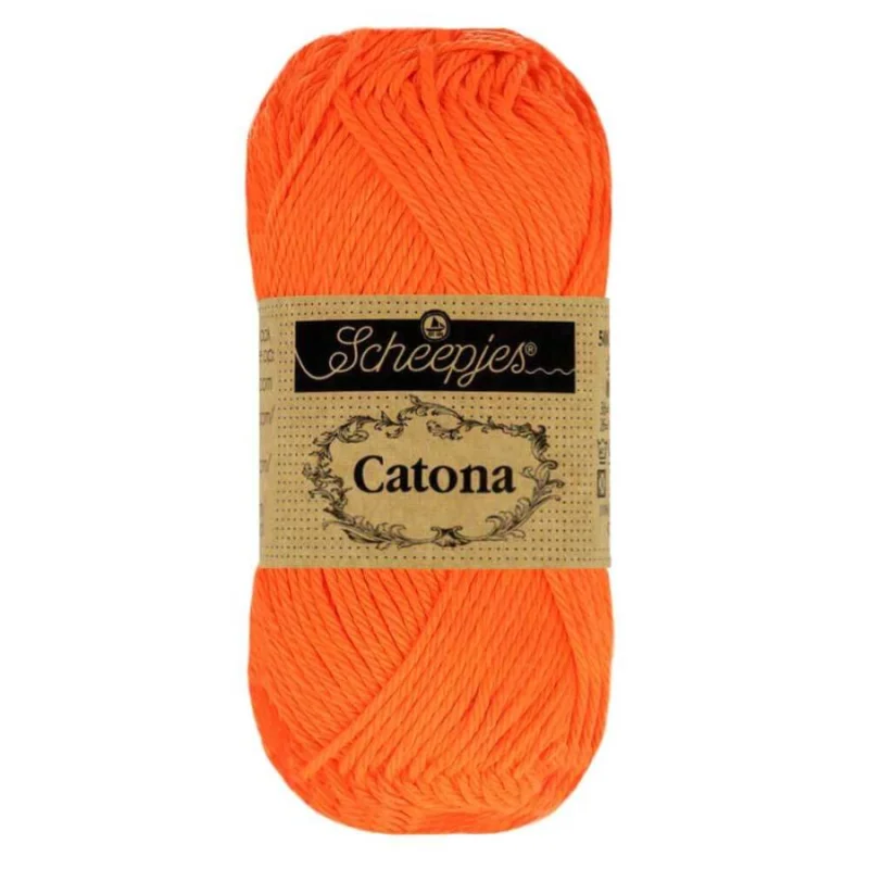 Bästa pris Catona garn Scheepjes Neon Orange 50 g 603