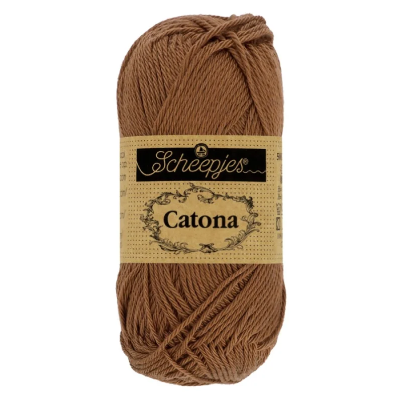 Kampanj Catona garn Scheepjes Root Beer 50 g nr 157