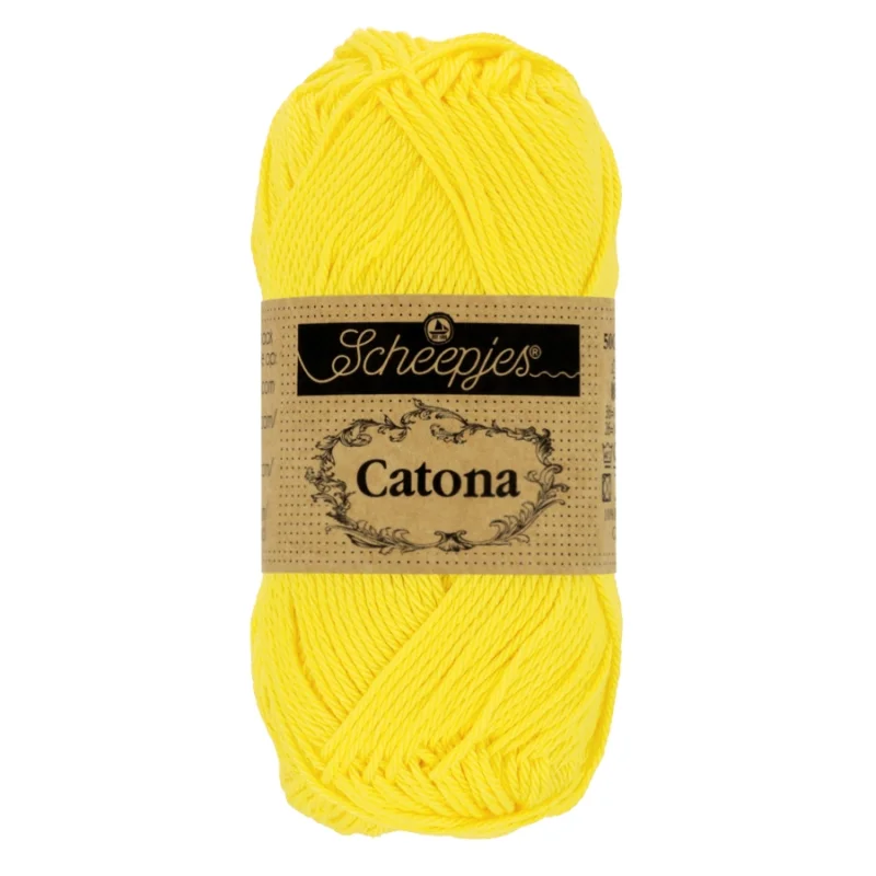 Reapris Catona garn Scheepjes Lemon 50 g nr 280