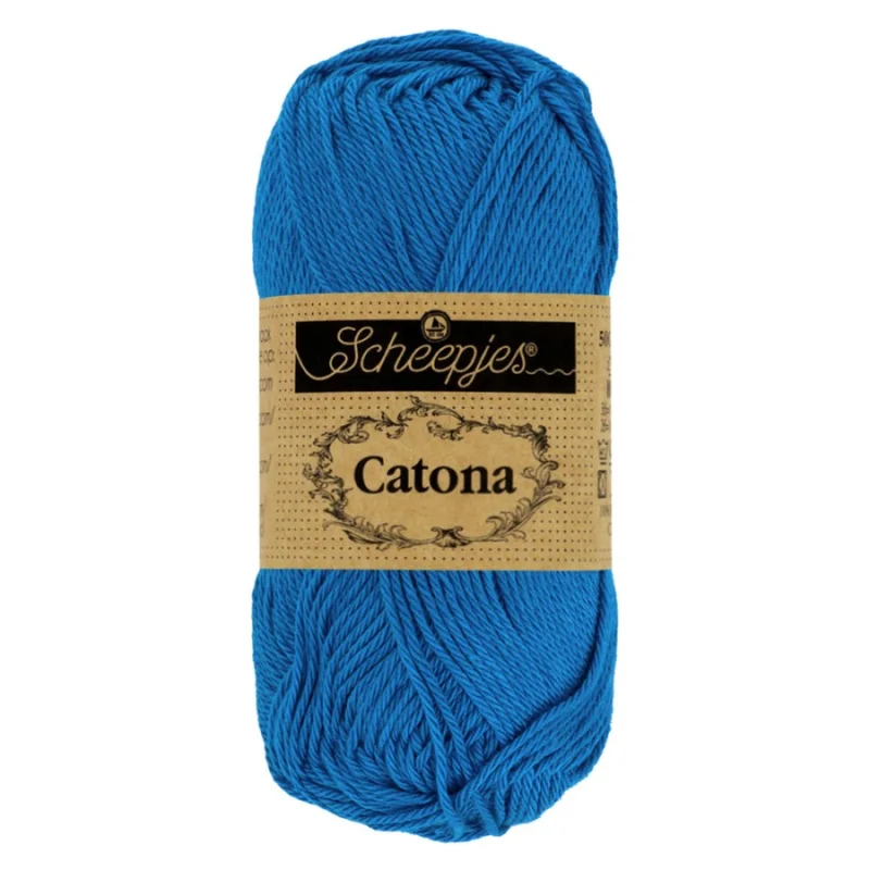Utförsäljning Catona garn Scheepjes Electric Blue 50 g nr 201