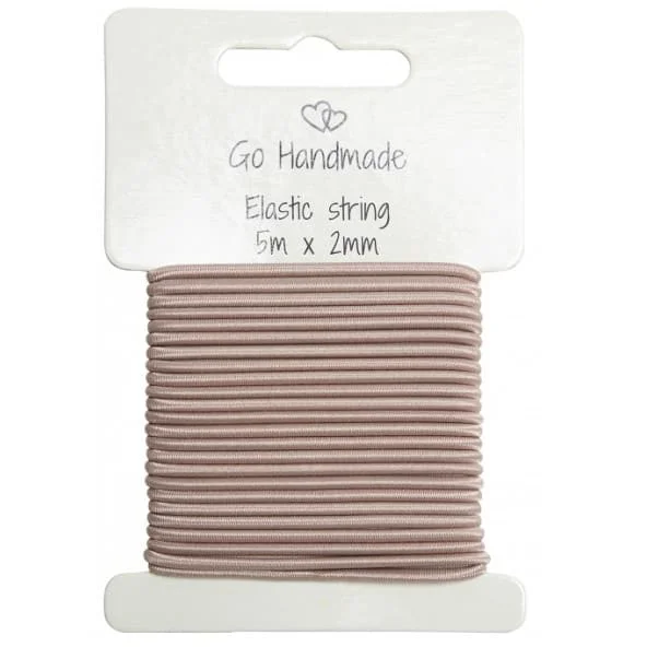 Rundresår 2,0 mm Mushroom Gråbeige 5 m 11031 Go Handmade Lågt pris