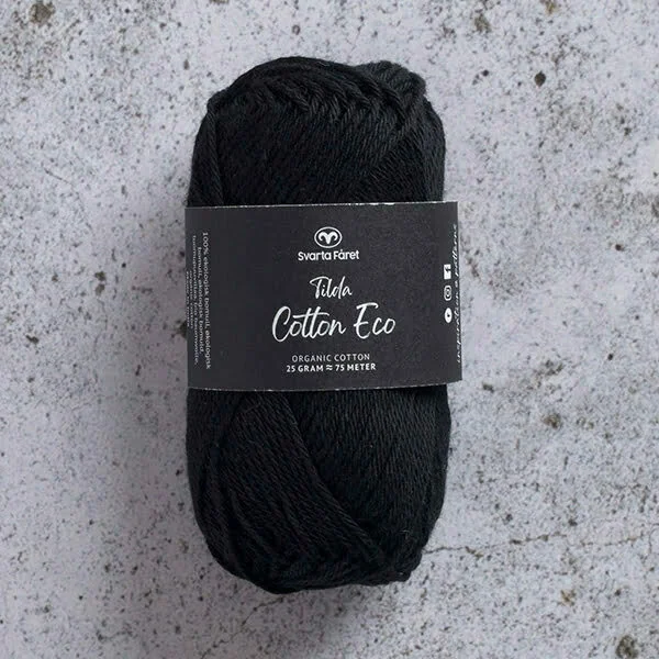 Extra rabatt Tilda Cotton Eco 25 g Svart Nr 201