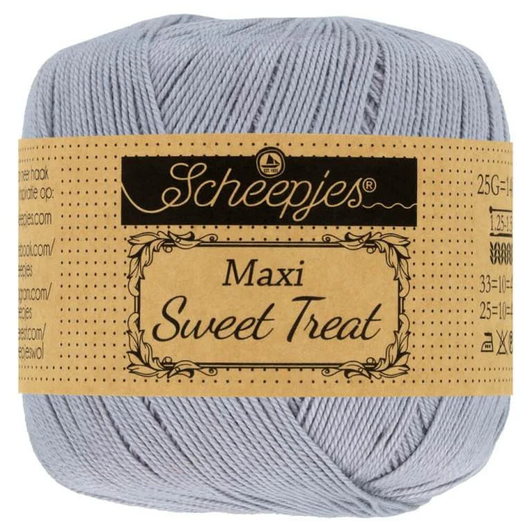 Virkgarn Maxi Sweet Treat 25 g Silver 618 risnedsättning