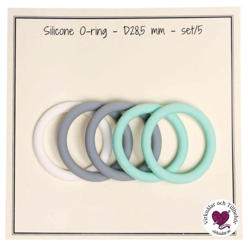 SilikonringarGo Handmade 5 st19003 Grå Mint Populärt val